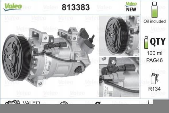 Valeo 813383 Компресор кондиціонера valeo 813383