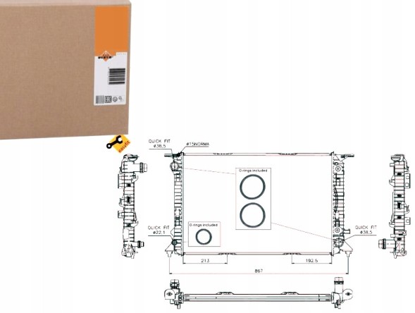 NRF 53719 Nrf 53719 радіатор охолодження, система охолодження двигуна