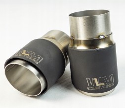 WLM Customs WLM-BLK90DWS Кінець вихлопу WLM 90mm Black Slant Двошаровий