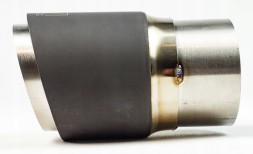WLM Customs WLM-BLK90DWS Кінець вихлопу WLM 90mm Black Slant Двошаровий