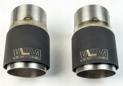 WLM Customs WLM-BLK90DWS Кінець вихлопу WLM 90mm Black Slant Двошаровий