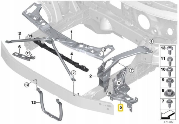 BMW OE КРОНШТЕЙН ЛАМПИ СКЛА BMW X1 F48 X2 F39 F48 ПІДЙОМ ПРАВИЙ 51647342502