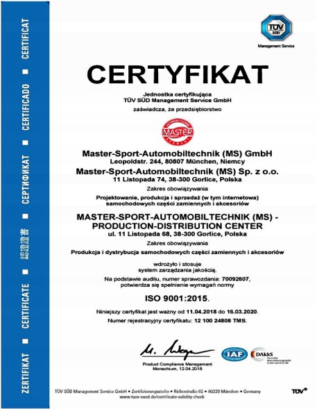 Master-Sport 36997-KIT-MS Комплект важелів opel vectra c signum fiat croma