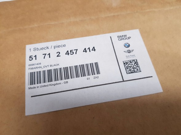 Mini OE MINI CLUBMAN F54 F55 F60 ПРАВА ЗОВНІШНЯ РУЧКА ЗАДНЯ 51712457414