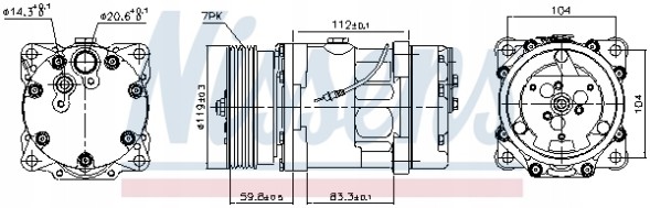 Nissens 89160 Компресор кондиціонера nissens 89160