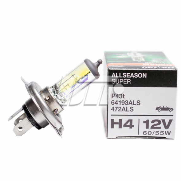 64193ALS OSRAM Автолампа Osram H4 12V 60 55W P43t