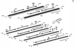 Mercedes-Benz OE A4479505308 САНКИ НАПРАВЛЯЮЧІ КРІСЛА ДИВАНА MERCEDES VITO КЛАС V 447
