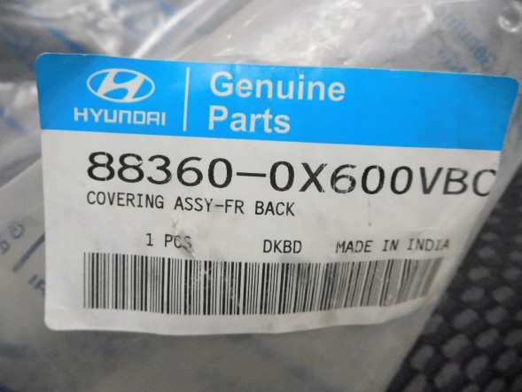 Hyundai OE Спинка переднього сидіння Hyundai I10 PA OE 88360-0X600VBC