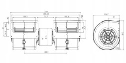 Spal 008-A45-02 RPA3VCB Повітродувка припливна тип spal 008-b45-02 вентилятор 24в 630 м³/год