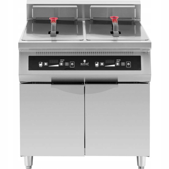 Китай WEW-SC-HP-1023354 Індукційна фритюрниця Royal Catering 2x30л 20000Вт 60-190°C 380В для закладів громадського харчування