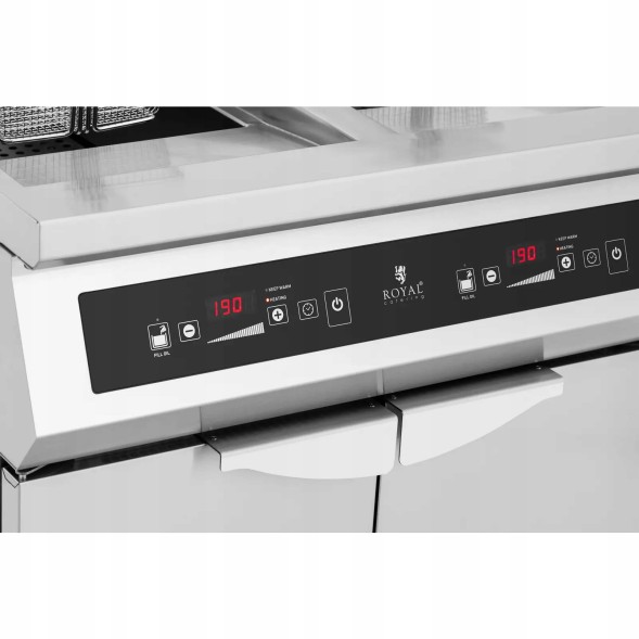 Китай WEW-SC-HP-1023354 Індукційна фритюрниця Royal Catering 2x30л 20000Вт 60-190°C 380В для закладів громадського харчування