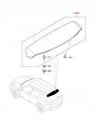Land Rover OE Задній спойлер Discovery Sport LR164215 LR148256 FK72442K03BL8LML