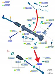 Ford OE Наконечник кермової тяги правий RANGER 2011- OEM 1727227 _ AB31-3289-BA