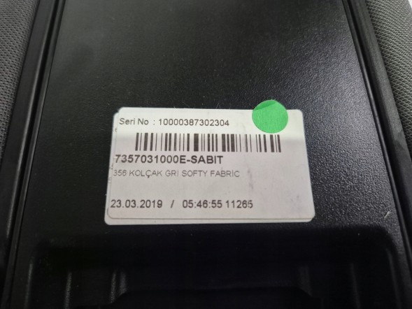 Fiat OE Підлокітник центрального тунелю 735703100 / 6YC48UGIAA Fiat Tipo Sedan 5D 15