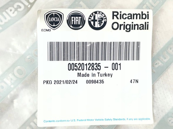 Fiat OE 52012835 0052012835 ORYGINALNA NOWA FIAT Wiązka tylnego zderzaka tylna tył czujników pdc parkowania kabel kable BLCPARTS НОВИЙ ОРИГІНАЛ FIAT DOBLO 2015- ДРІТ ДО ДАТЧИКІВ PDC ЗАДНЬОГО БАМПЕРА ЗАДНІЙ