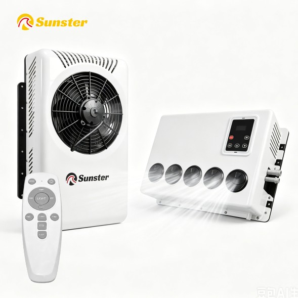 Sunster Sunster-AC1 24V Кліматизація sunster 24v split для автобусів, вантажівок, кабін і камперів