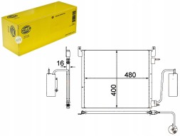 Hella HEL8FC 351 302-541(iMOTO) Конденсатор кондиціонера opel vectra c 3,0cdti 05- + набір водія #37