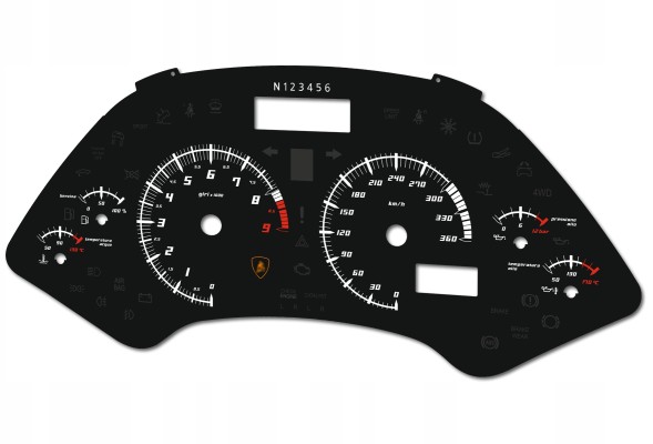 Moman 0089688084069 Lamborghini Murcielago Показує одометр MPH на км/год