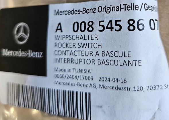 Mercedes-Benz OE Перемикач MERCEDES-BENZ VIANO (W639) 0085458607 2003