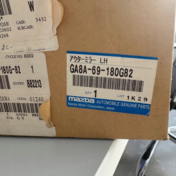Mazda OE Дзеркало Mazda (ліве) дверне/GA8A69180G82 (GA8A-69-180G8) Оригінал Mazda 6