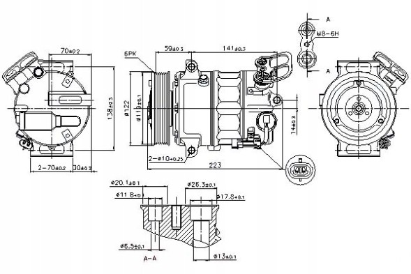 Nissens 89420 Компресор кондиціонера opel astra j 09-15 2.0cdti