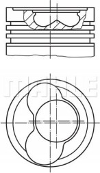 Mahle 030 58 00 Поршень mahle 030 58 00