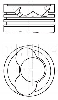 Mahle 030 58 00 Поршень mahle 030 58 00