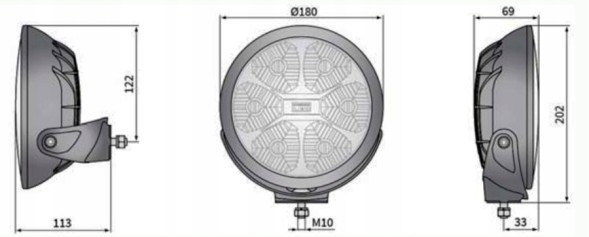 Китай 15144981 Світлодіодна фара LED FI180 FERVOR 6xLED