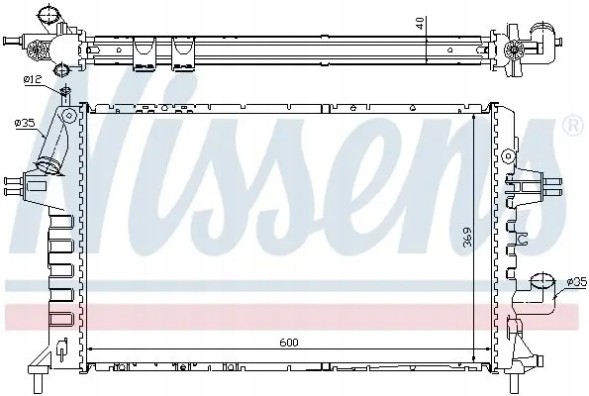 Nissens 63021A Радіатор охолодження 63021a nissens opel astra
