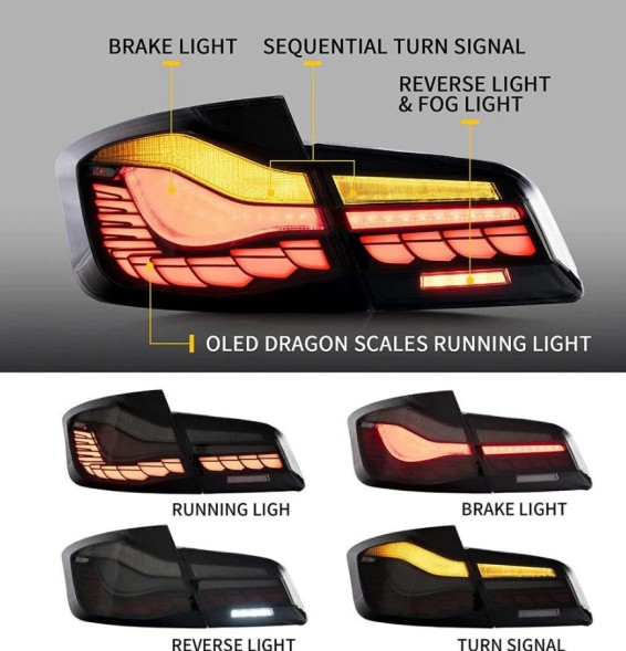 VLAND LDBMK6 mhm Комплект задніх ліхтарів Vland Full Led Neon Oled Tuning Bmw 5 f10 09- Lci FL 13-17