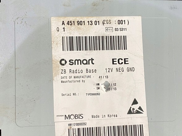 Smart OE SMART FORFOUR W451 ЗАВОДСЬКА РАДІО A4519011301
