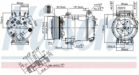 Nissens 89481 Компресор компресора кондиціонера 89481 nissens