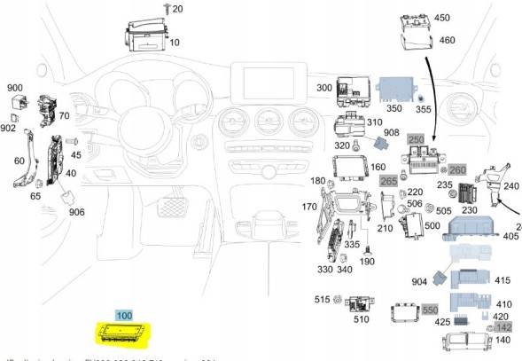 Mercedes-Benz OE Контролер підвіски Mercedes A2229003220 ориг. модуль управління