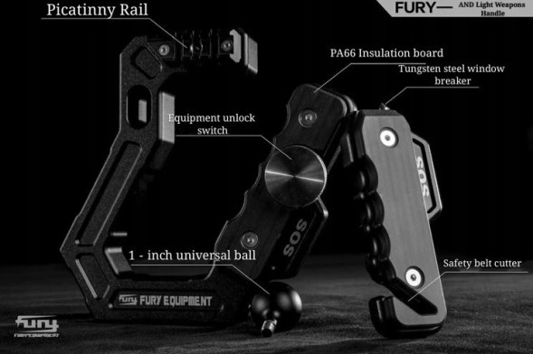 Fury 17098 A-PILLAR HANDLE алюмінієва ручка JEEP WRANGLER JK Fury