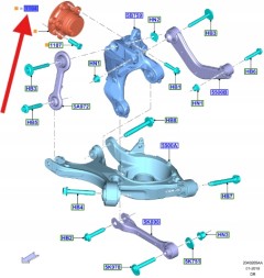 Ford OE K2GC-2C300-A2B K2GZ1104A ПІАСТА КОЛЕСА Л/П ПЕРЕДНЯ ЗАДНЯ EDGE S-MAX GALAXY 15- OE 2283116 _ K2GC-2C300-A2B