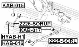KAB 015 FEBEST Сайлентблок