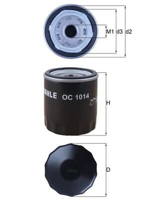 OC1014 MAHLE ORIGINAL Фільтр оливи
