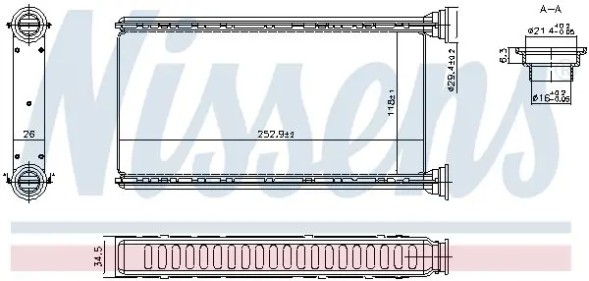 Nissens 707288 Обігрівач 707288 nissens subaru forester iii iv