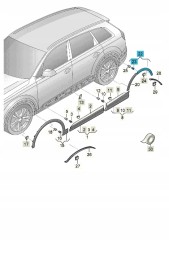 Audi OE НОВИЙ ОРИГІНАЛЬНИЙ AUDI 4M0853818HMX3 НАКЛАДКА КРАЮ КОЛІСНОЇ АРКИ КУЛЕРГРАУ