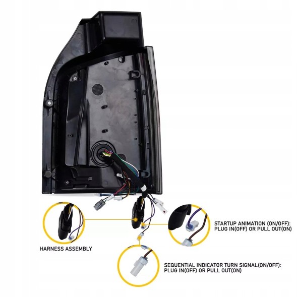 Tuning-Tec TTLDVWX0 Світлодіодні ліхтарі для VW T6 15-19 / T6.1 20-24, червоні LED