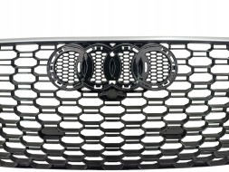 PA 8W6853651R PLASTER MIODU SILVER РЕШІТКА РАДІАТОРА (ГРИЛЬ) ПЕРЕДНЬОГО БАМПЕРА AUDI A5 8W6 2016-2020р. ДИЗАЙН RS5 СОТОВИЙ СРІБНИЙ