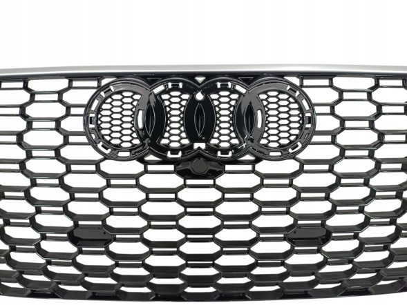 PA 8W6853651R PLASTER MIODU SILVER РЕШІТКА РАДІАТОРА (ГРИЛЬ) ПЕРЕДНЬОГО БАМПЕРА AUDI A5 8W6 2016-2020р. ДИЗАЙН RS5 СОТОВИЙ СРІБНИЙ