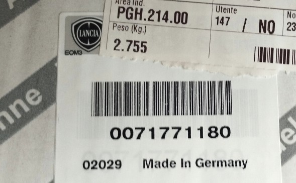 Alfa Romeo OE Привід від колеса ALFA ROMEO 159 BRERA 2,4JTD ОРИГІНАЛ 71771180