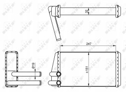 NRF 54267 Обігрівач land rover landrover захисник 90 2.5д/