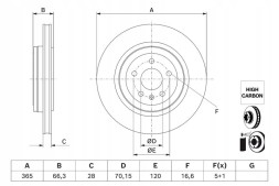 Bosch 0 986 479 J99 Гальмівний диск задній вентильований 0 986 479 j99