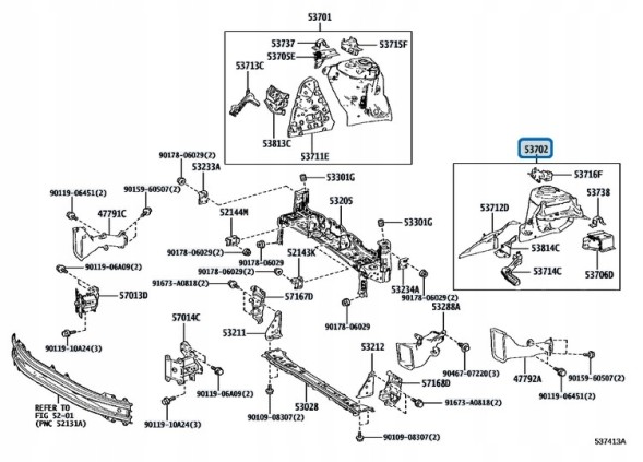 Toyota OE Чашка амортизатора ліва передня TOYOTA GR YARIS Gen 1 OEM 5370252230 НОВА !
