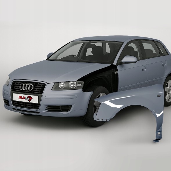 282021662 Blu крило переднє ліве Audi A3 8P LX7Z сіре 03-08 оцинковане