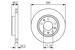 0986479C34 BOSCH ДИСК ГАЛЬМIВНИЙ ПЕРЕДНIЙ