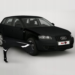 282096777 BLU Крило переднє праве AUDI A3 8P LY9B чорне (2003-2008) оцинковане
