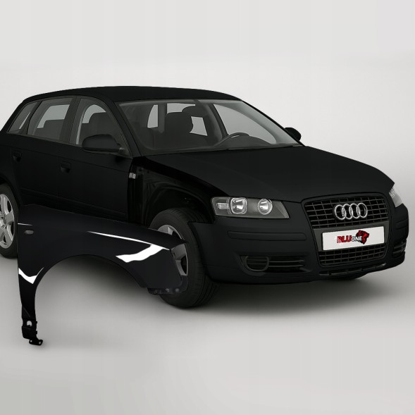 282096777 BLU Крило переднє праве AUDI A3 8P LY9B чорне (2003-2008) оцинковане